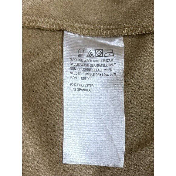 COLLEEN LOPEZ Faux Suede Fringe Open Jacket 1X Drape 3/4 Sleeve Tan Western - Picture 8 of 10